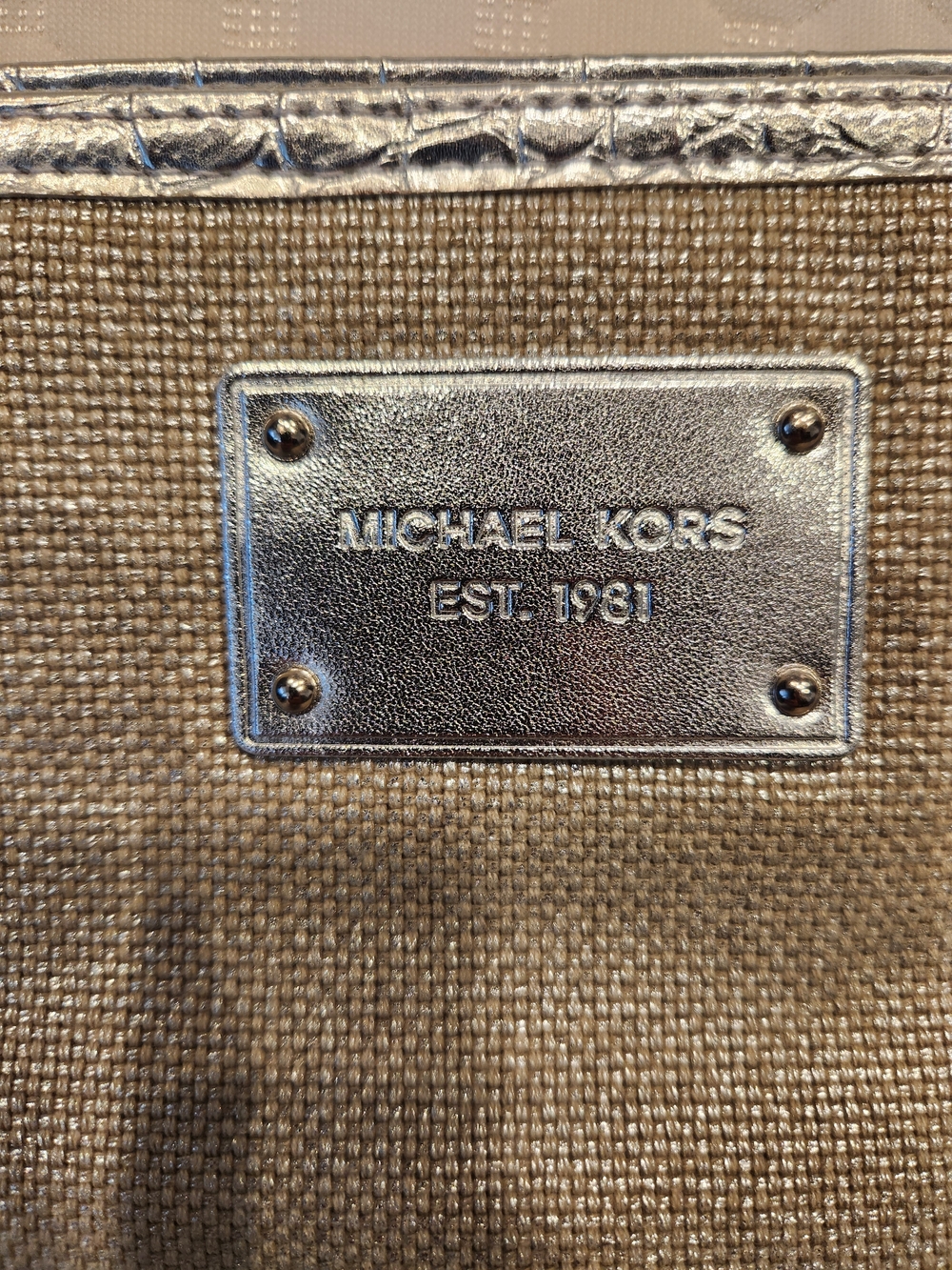 Michael Kors Metallic Silver Tote - Picture 2 of 5